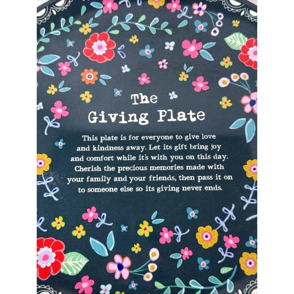 Natural Life , Live, Love, Laugh The Giving Plate Platter Excellent Condition
